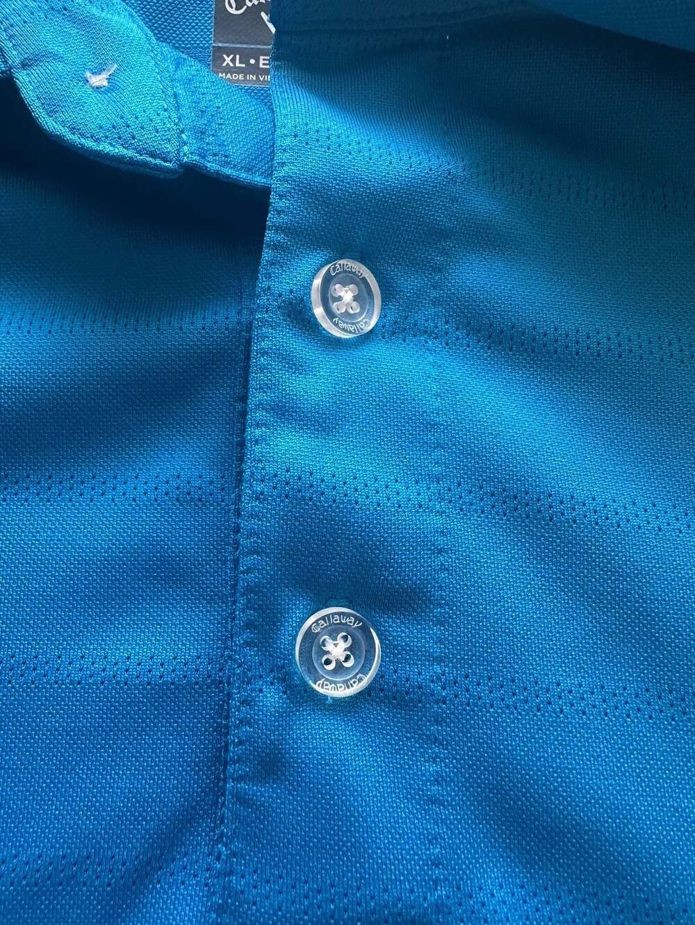 Callaway Opti-Dri Men's Striped Golf Polo Shirt Blue Size XL - Picture 9 of 11